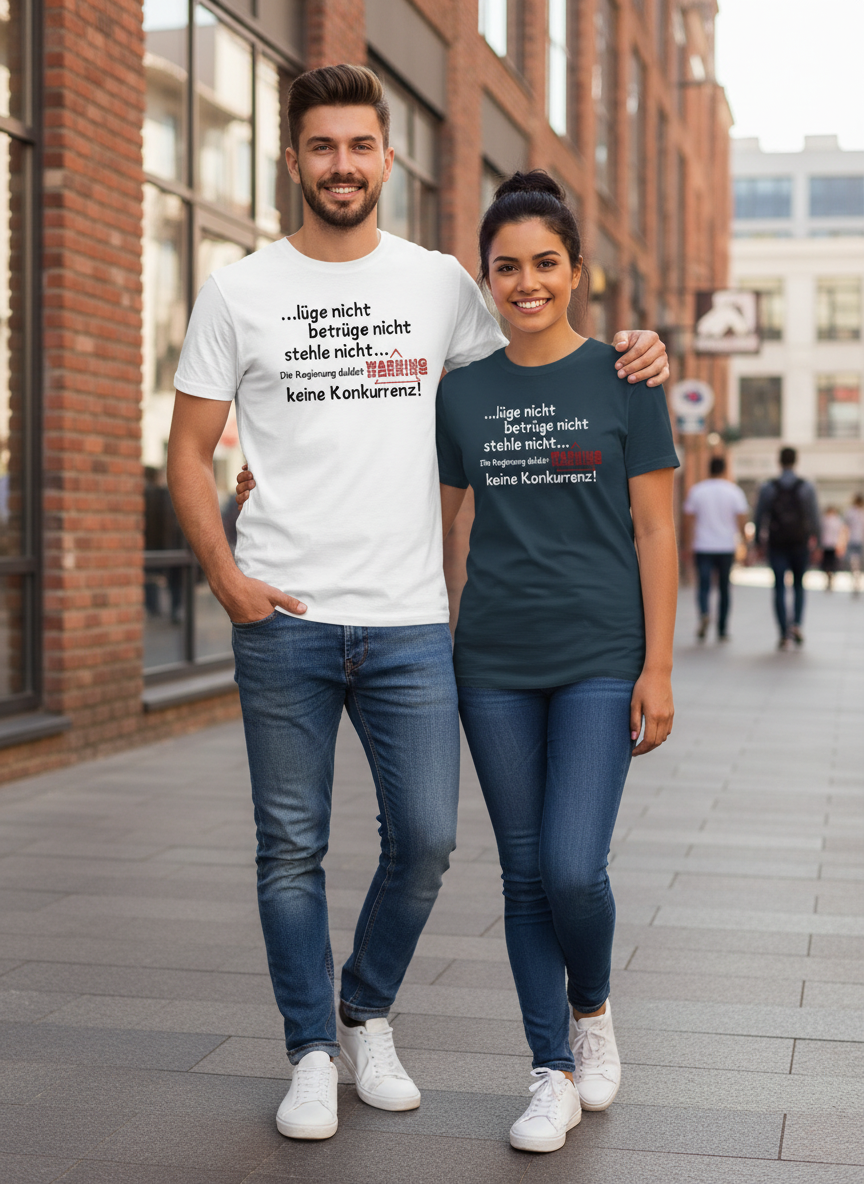 Pärchen mit T-Shirts - Outdoor korrigiert