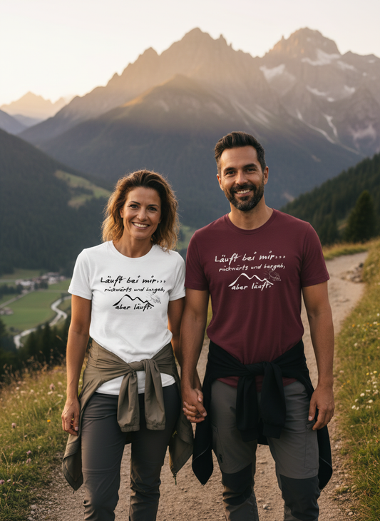 Paar mit Läuft-bei-mir T-Shirts