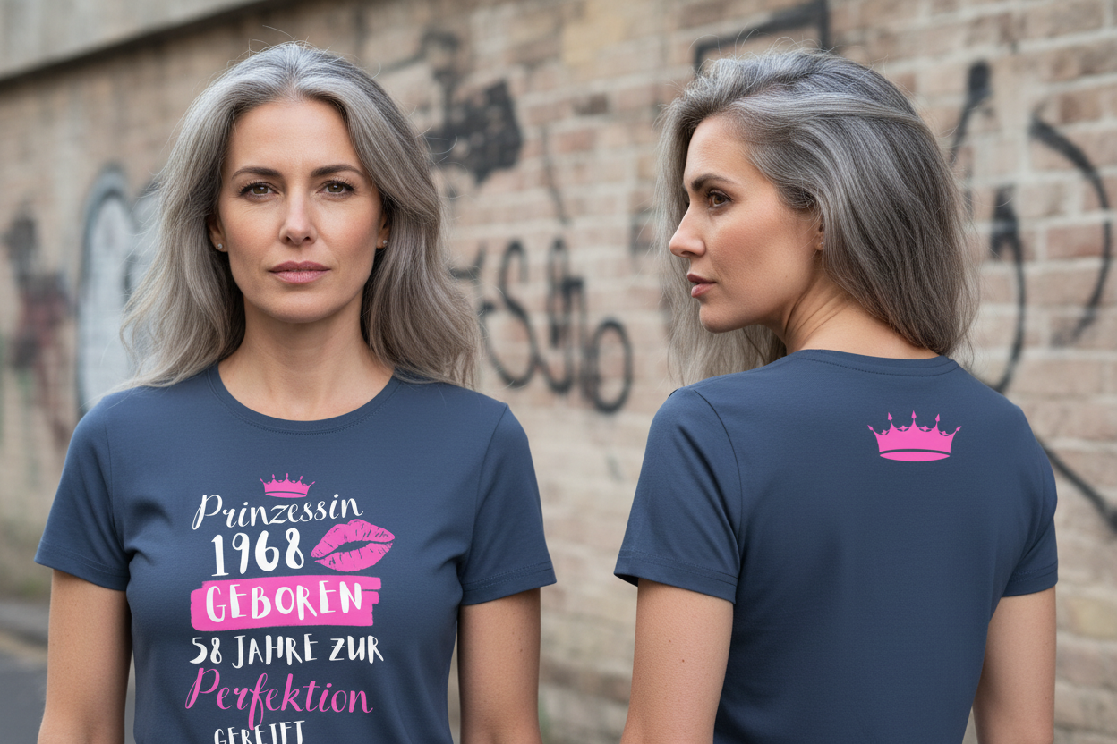Prinzessin 1968 T-Shirt mit 58-jährigen Frauen