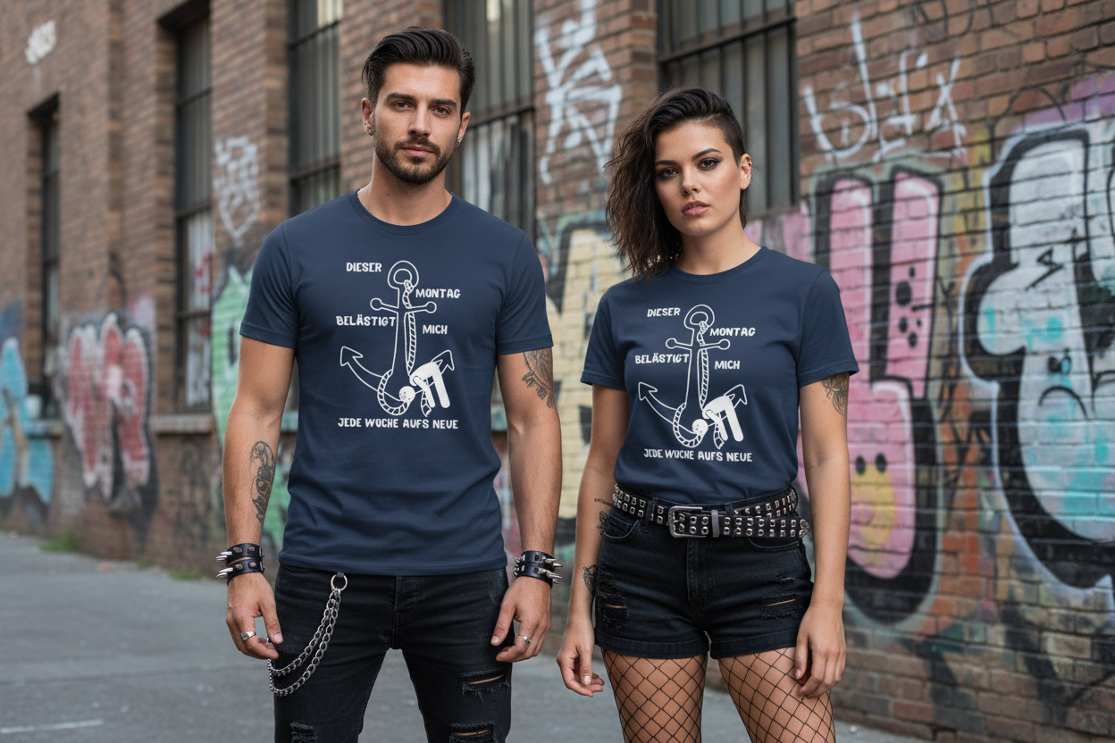 Rocker-Style Montag T-Shirt