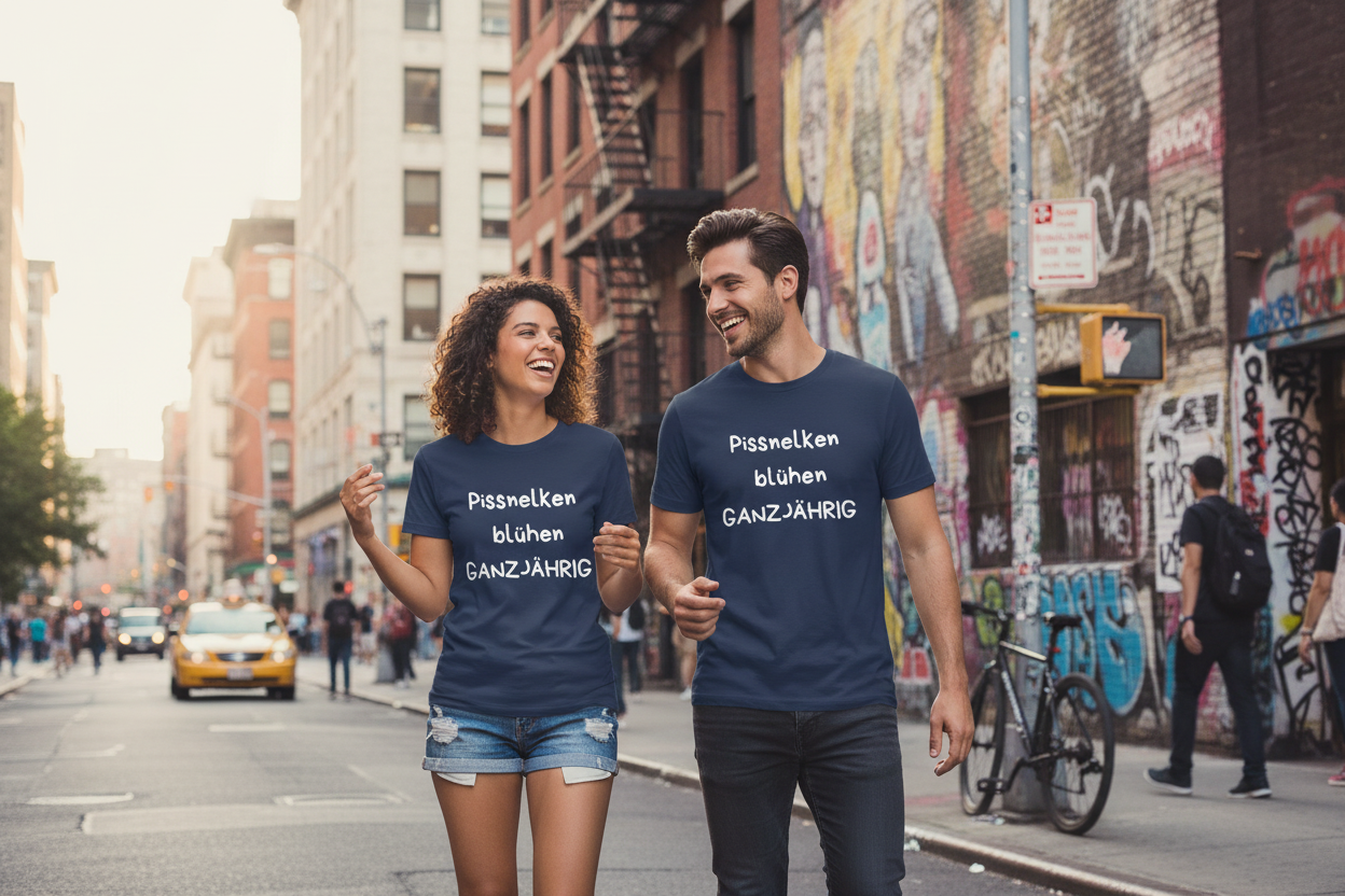 Pissnelken blühen ganzjährig T-Shirt - Lustiger Spruch Geschenk
