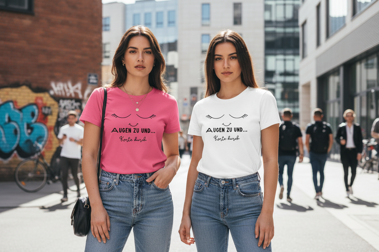 Streetlife T-Shirt Szene mit zwei Frauen
