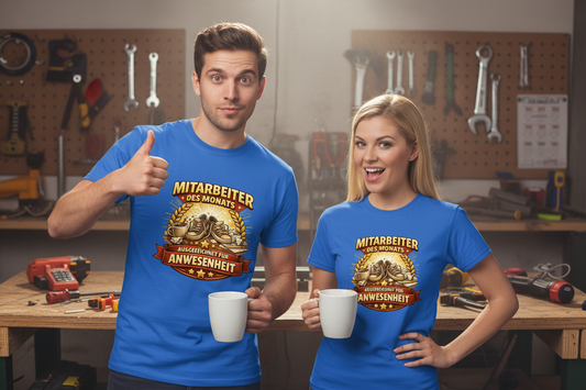 T-Shirt Motiv sichtbar in Werkstatt