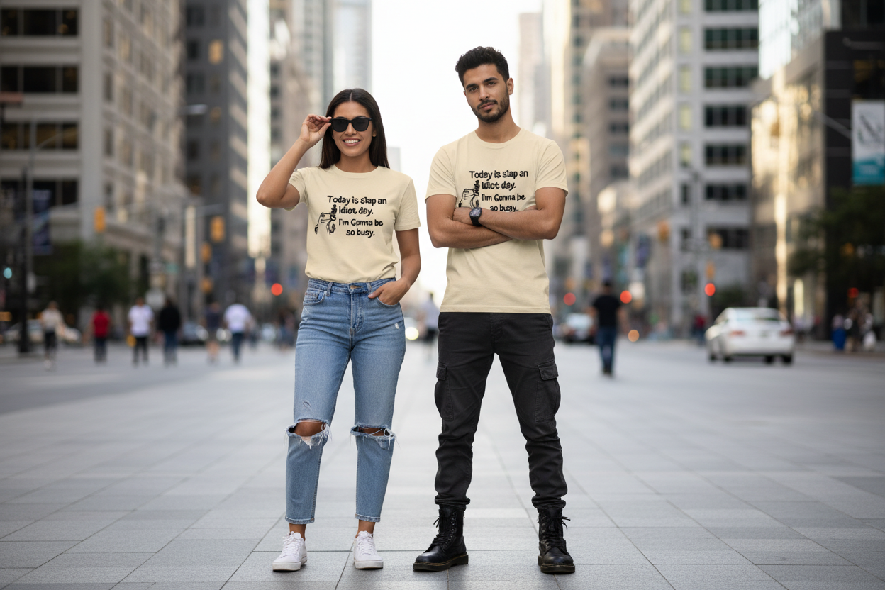Urban Style Lifestyle Foto - Slap an Idiot Day T-Shirt